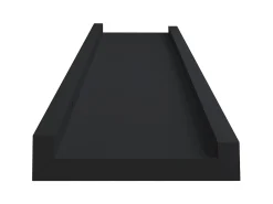 Repisa para marcos de fotos 2 uds MDF negro 60x9x3 cm ES978725
