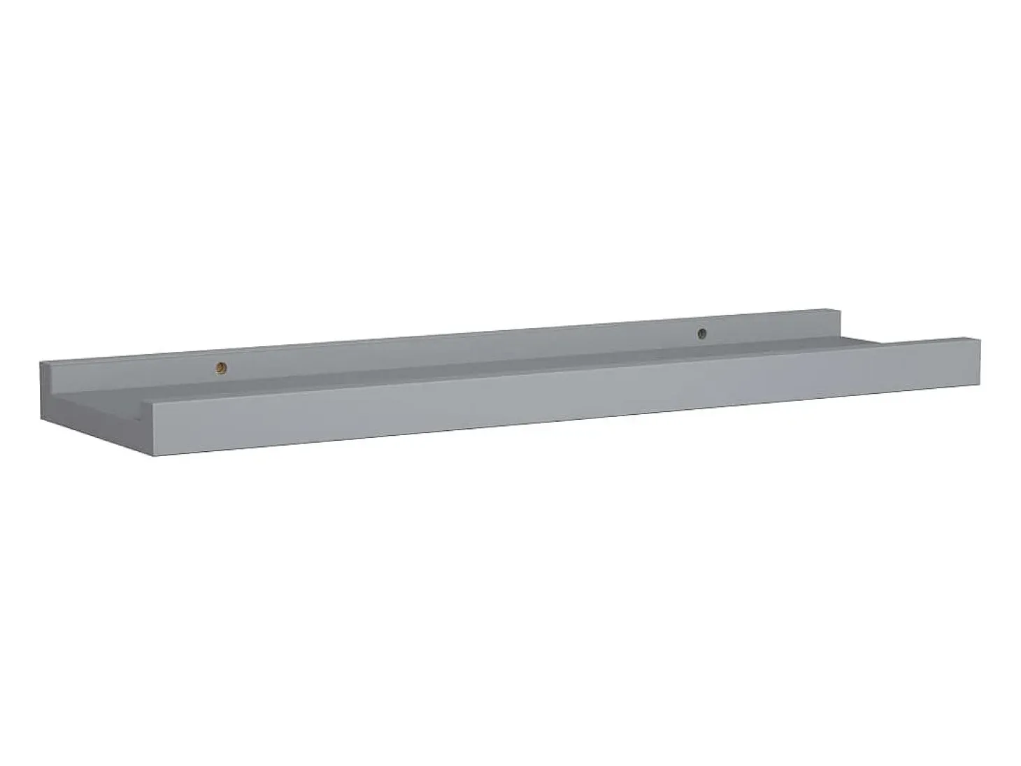 Repisa para marcos de fotos 2 uds MDF gris 40x9x3 cm ES139485