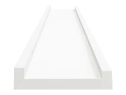 Repisa para marcos de fotos 2 uds MDF blanco 80x9x3 cm ES141412