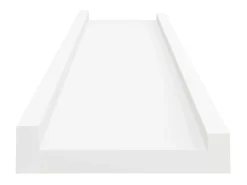 Repisa para marcos de fotos 2 uds MDF blanco 60x9x3 cm ES908296