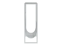 Revistero de acero plateado 35x15x45 cm
