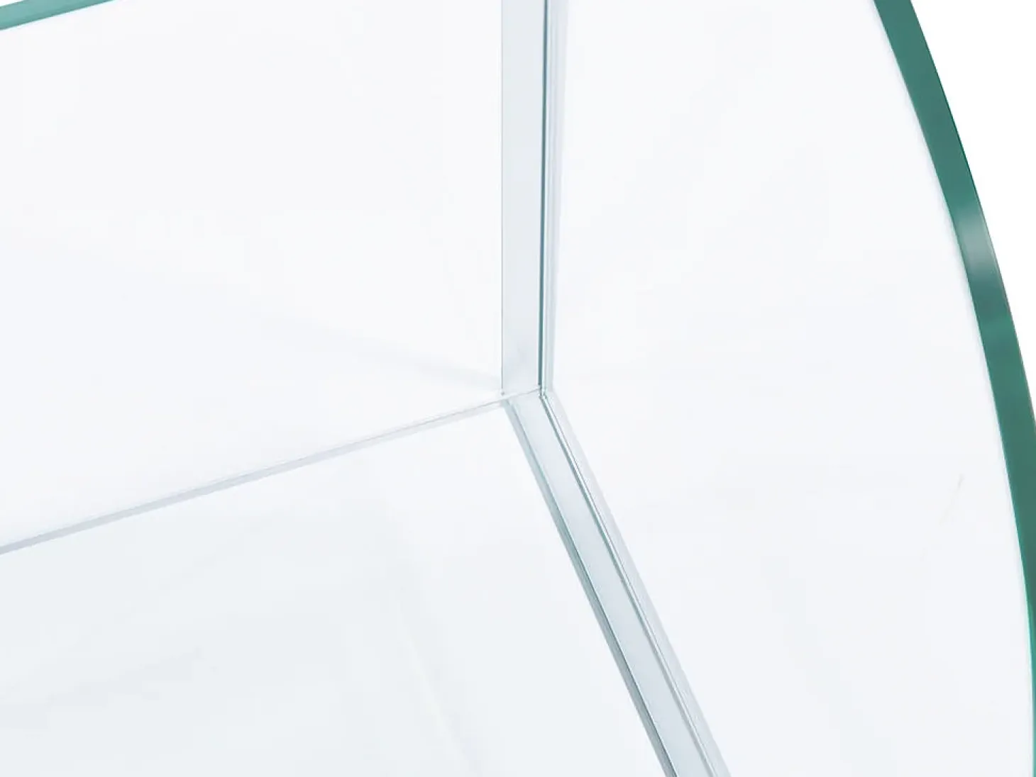 Revistero de vidrio templado - Transparente y gris - DUSILLA