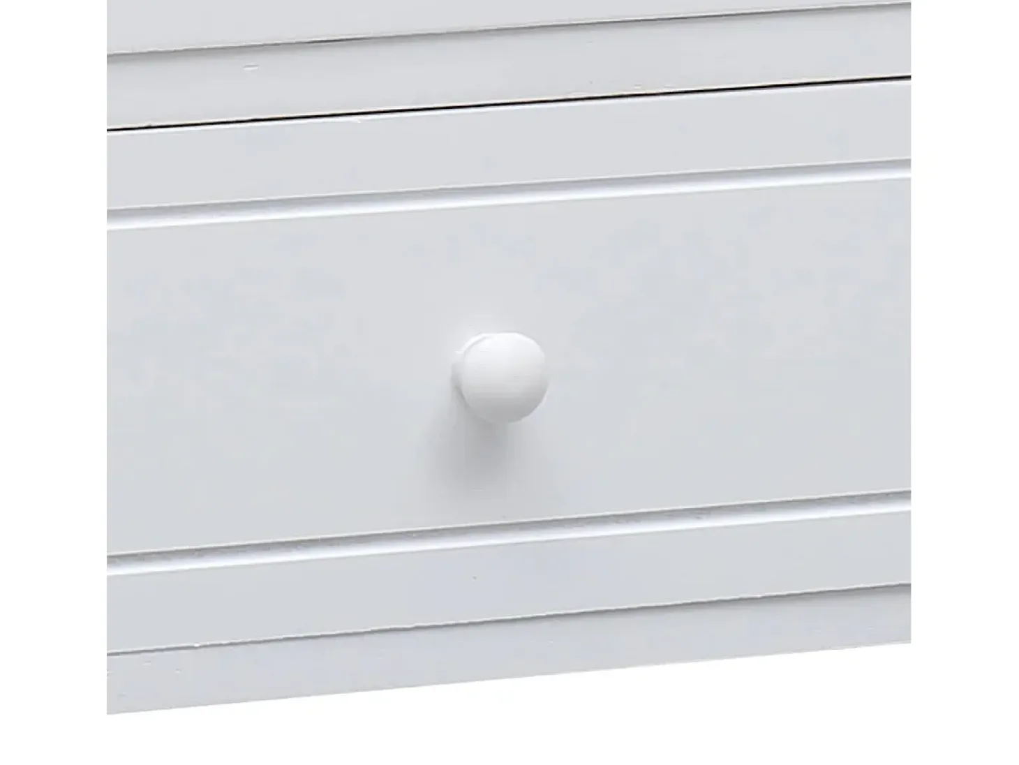 Éric-Paul-Louis Mueble para TV madera maciza de paulownia blanco 108x30x40 cm