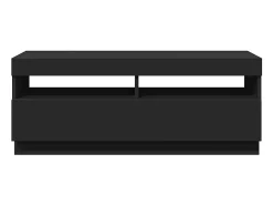 Roelant Mueble de TV con luces LED negro 100x35x40 cm