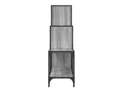 Rylanor Estantería madera ingeniería y metal gris Sonoma 92x30x102 cm
