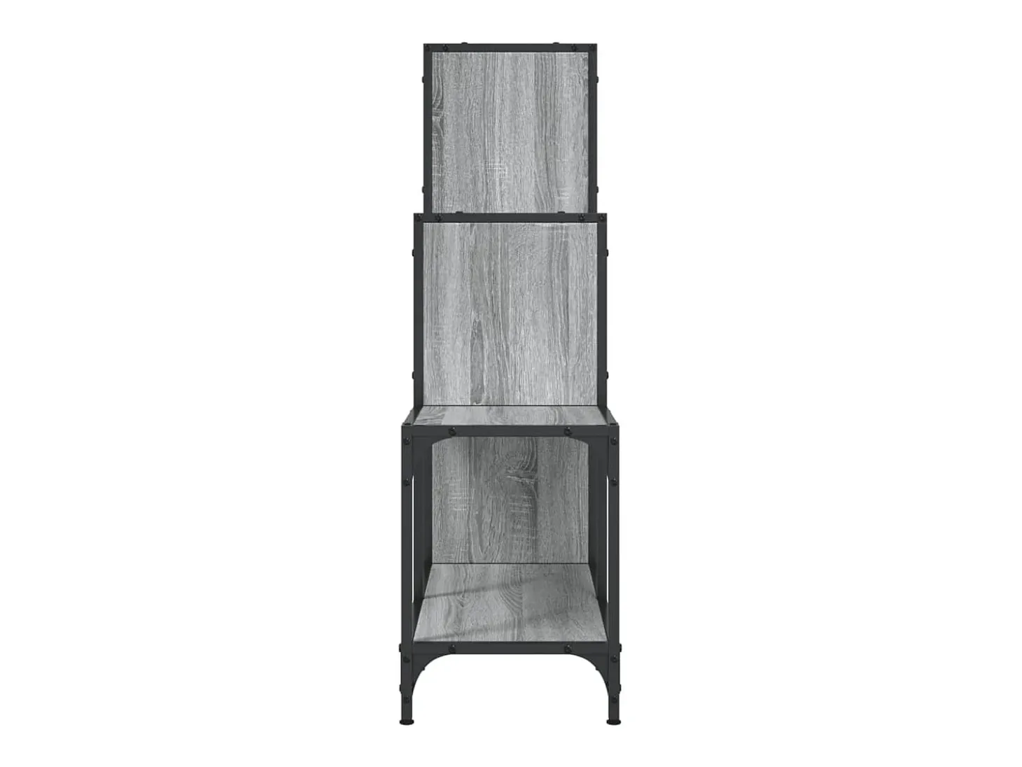 Rylanor Estantería madera ingeniería y metal gris Sonoma 92x30x102 cm