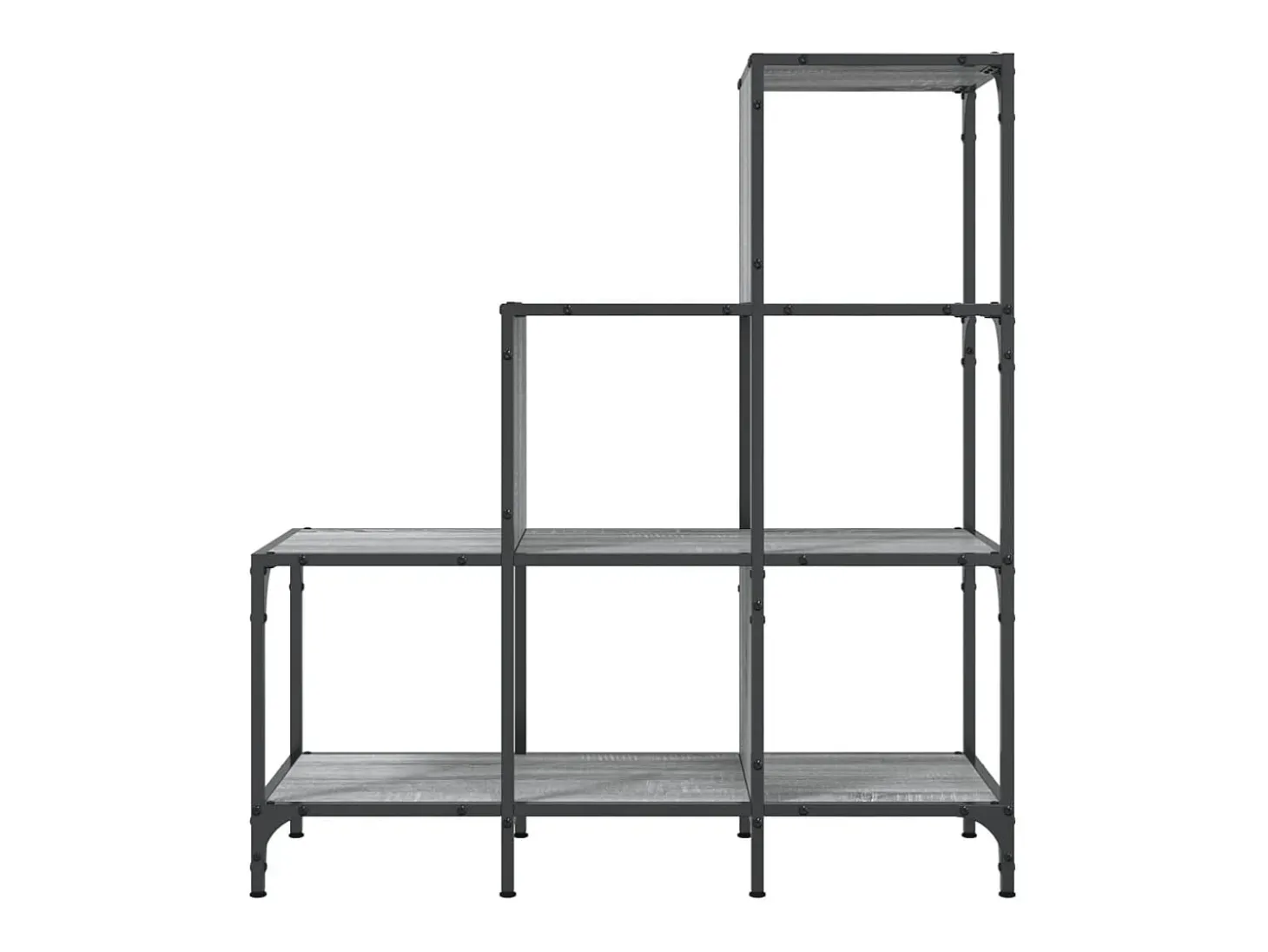 Rylanor Estantería madera ingeniería y metal gris Sonoma 92x30x102 cm