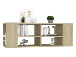 Ryno Mueble pared TV madera contrachapada roble Sonoma 102x35x35 cm