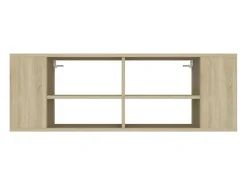 Ryno Mueble pared TV madera contrachapada roble Sonoma 102x35x35 cm