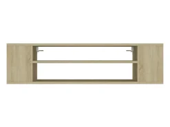Saint-Quentin Mueble de TV colgante contrachapada roble Sonoma 100x30x26,5 cm
