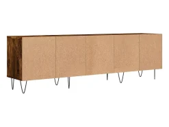 Salon-de-Provence Mueble de TV madera contrachapada roble ahumado 150x30x44,5 cm