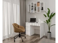 SELMA - Librería colgante de estilo moderno salón - 129,5x20x65 - 7 estantes