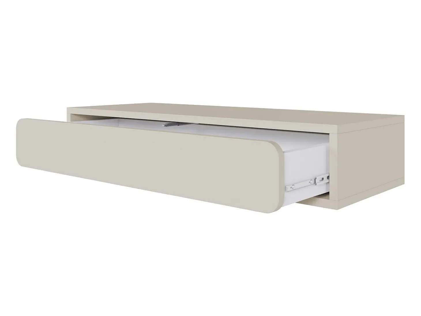 Selsey WUWU - Mesa consola con cajón - suspendida - 90 cm - gris