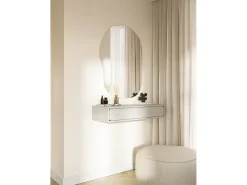 Selsey WUWU - Mesa consola con cajón - suspendida - 90 cm - gris
