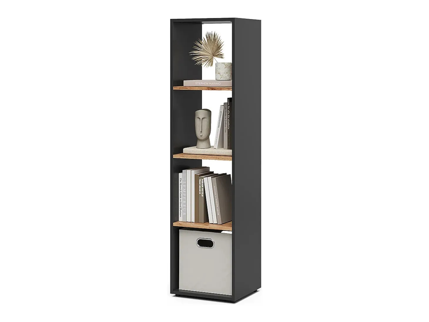 Separador de ambientes antracita/roble dorado 36.8x33.8x144.9 ludus