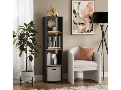 Separador de ambientes antracita/roble dorado 36.8x33.8x144.9 ludus