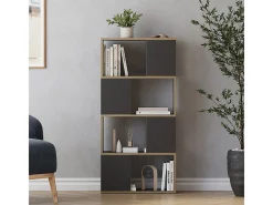 Separador de ambientes antracita/roble 60x24x124.5 eneos