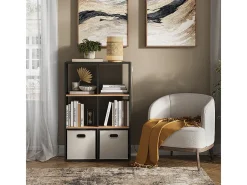 Separador de ambientes antracita/roble dorado 72x29x107.8 karree