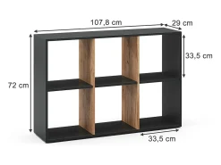 Separador de ambientes antracita/roble dorado 72x29x107.8 karree