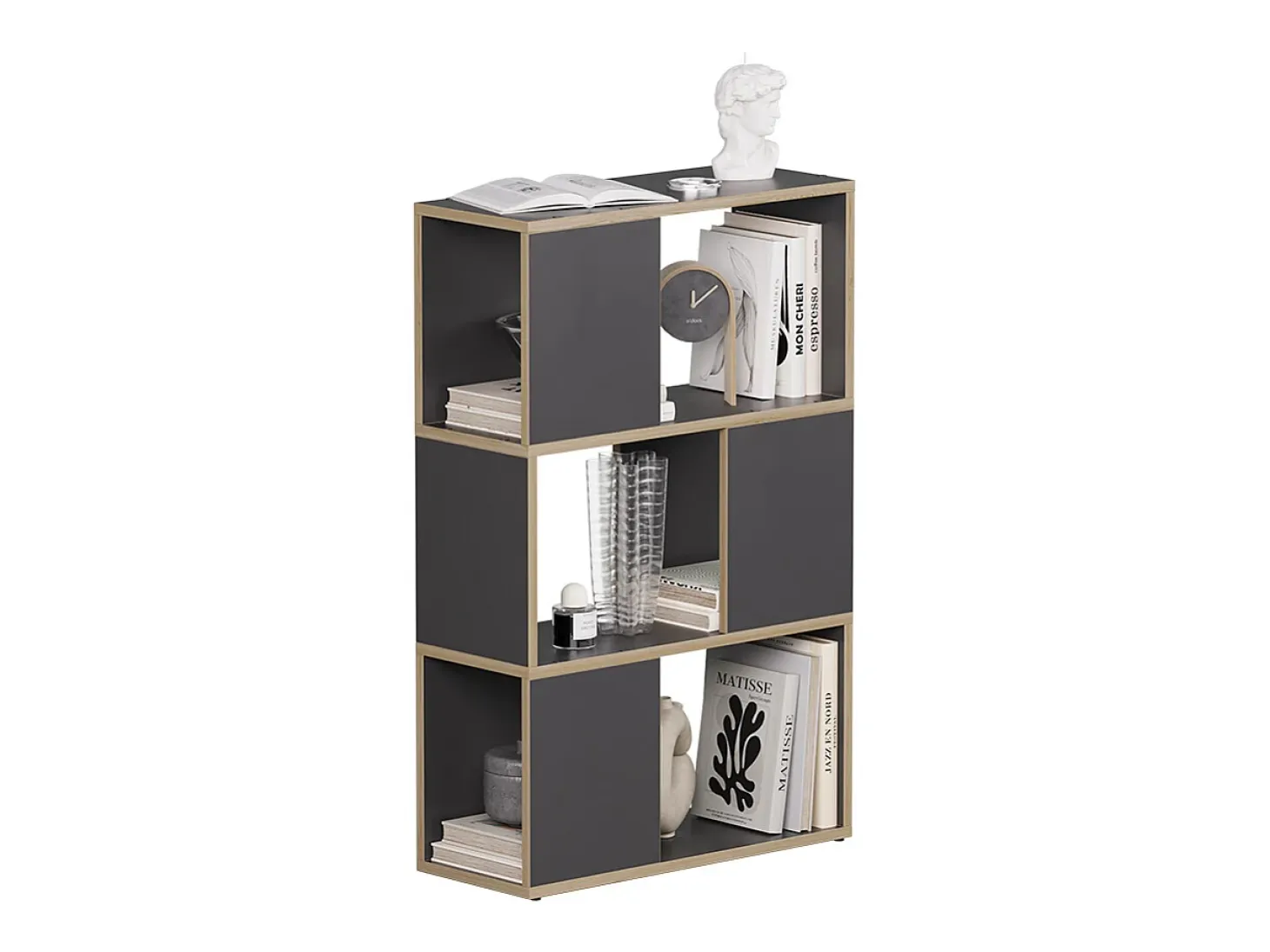 Separador de ambientes antracita/roble 60x24x94 eneos