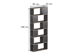 Separador de ambientes antracita/roble 80x24x186 eneos