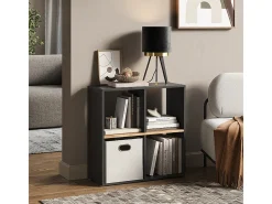 Separador de ambientes antracita/roble dorado 72x29x72.6 tetra