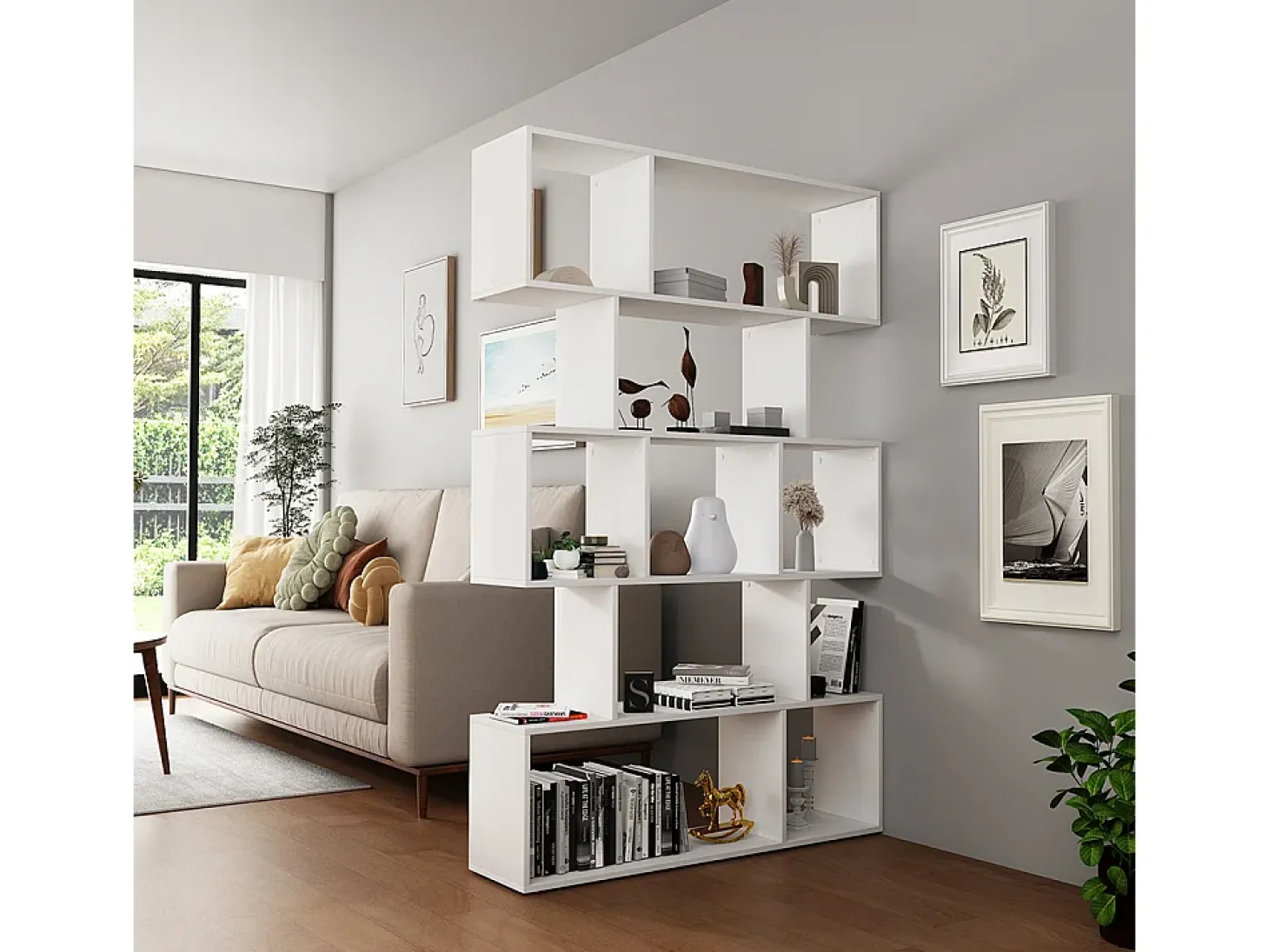 Separador de ambientes blanco 106x25x161.5 aramis