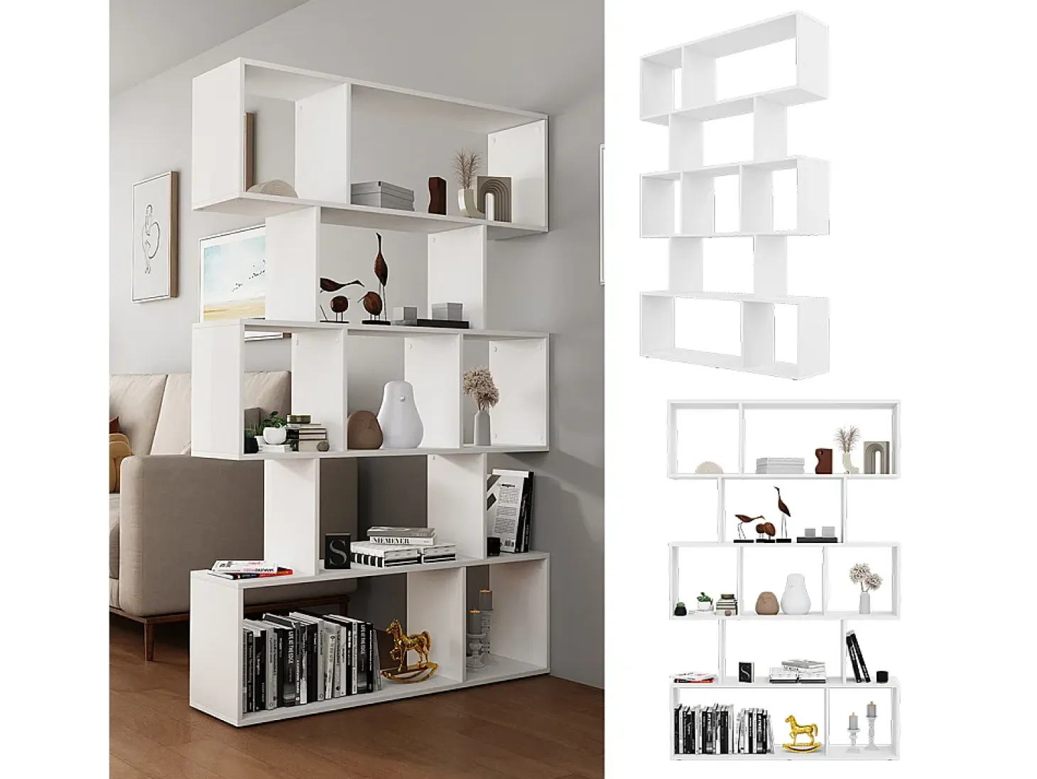 Separador de ambientes blanco 106x25x161.5 aramis