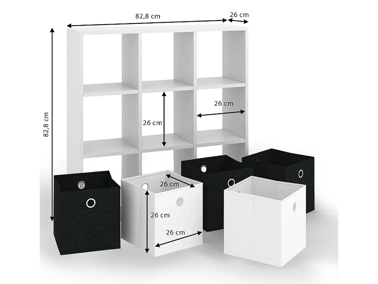 Separador de ambientes blanco 82.8x26x82.8 hylda