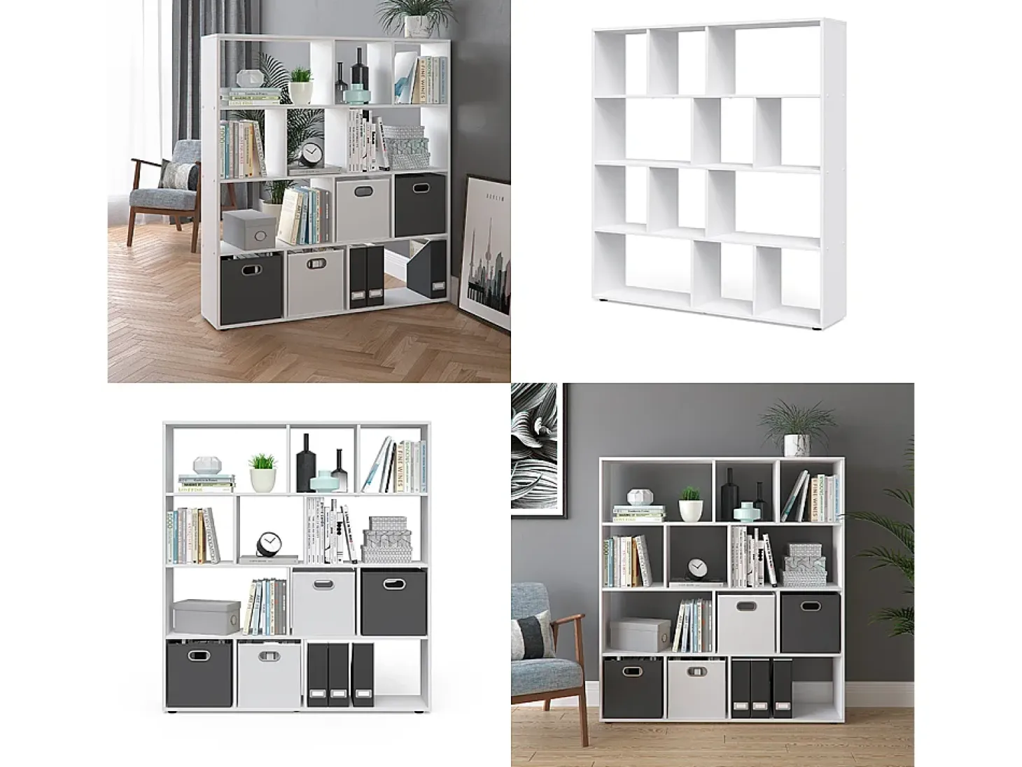 Separador de ambientes blanco 131.6x29x143 pilar
