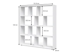 Separador de ambientes blanco 131.6x29x143 pilar