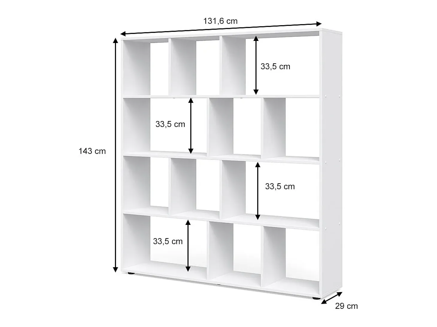 Separador de ambientes blanco 131.6x29x143 pilar
