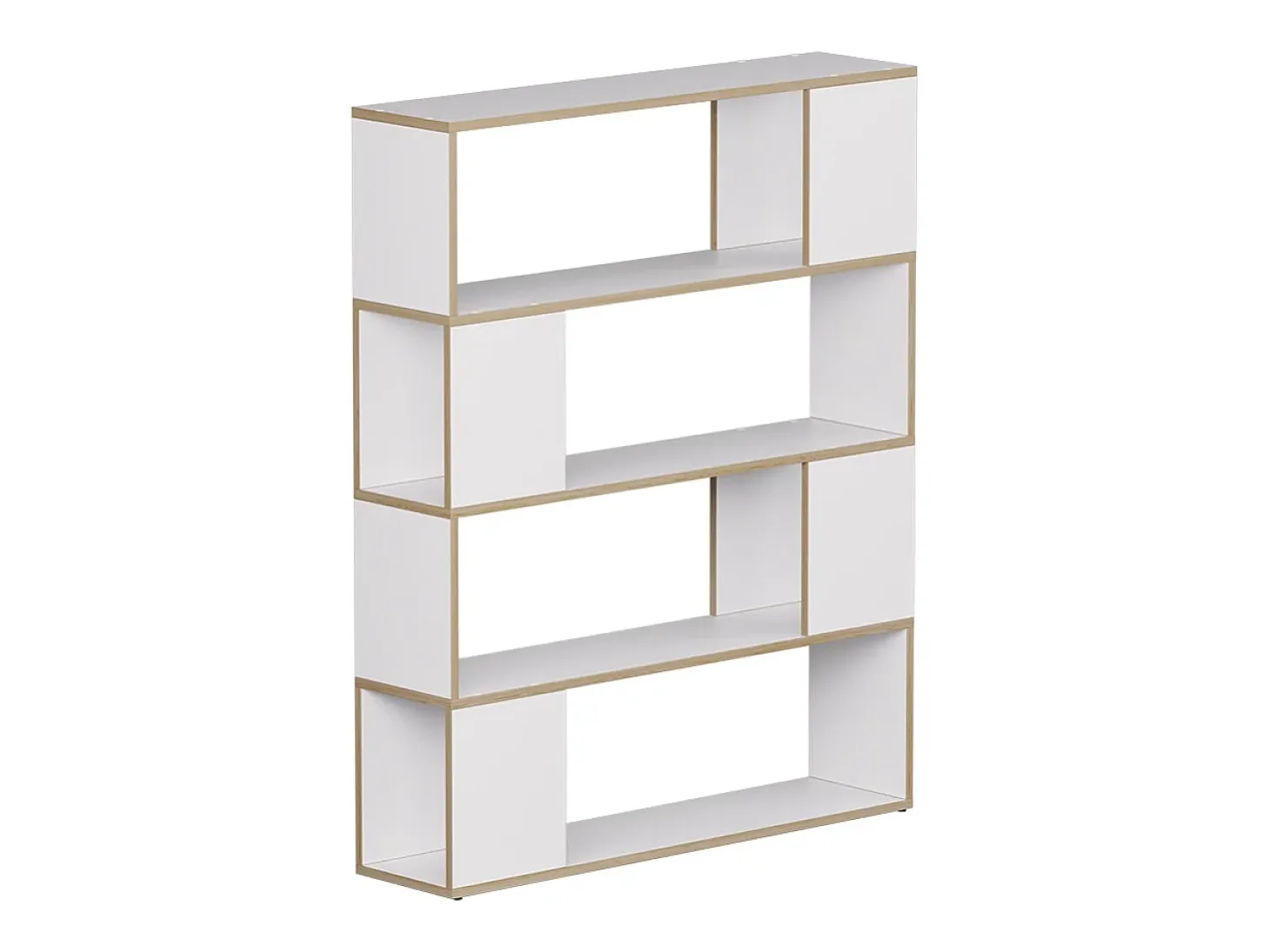 Separador de ambientes blanco/roble 100x24x124.5 eneos