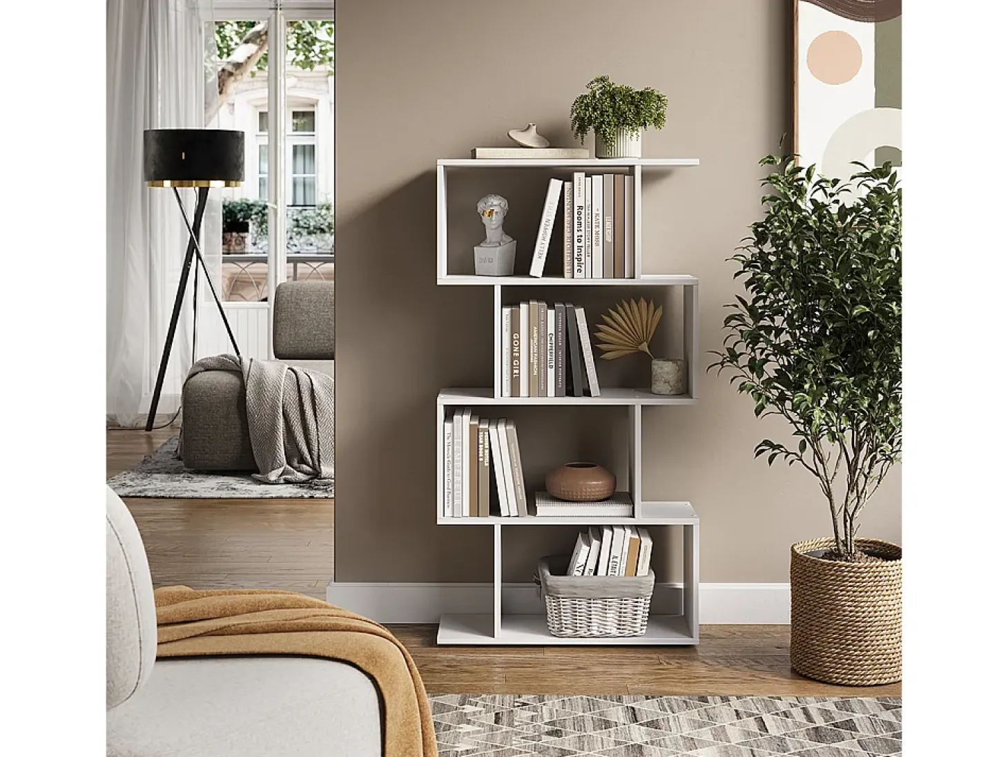 Separador de ambientes blanco 70x23.8x132.1 levio