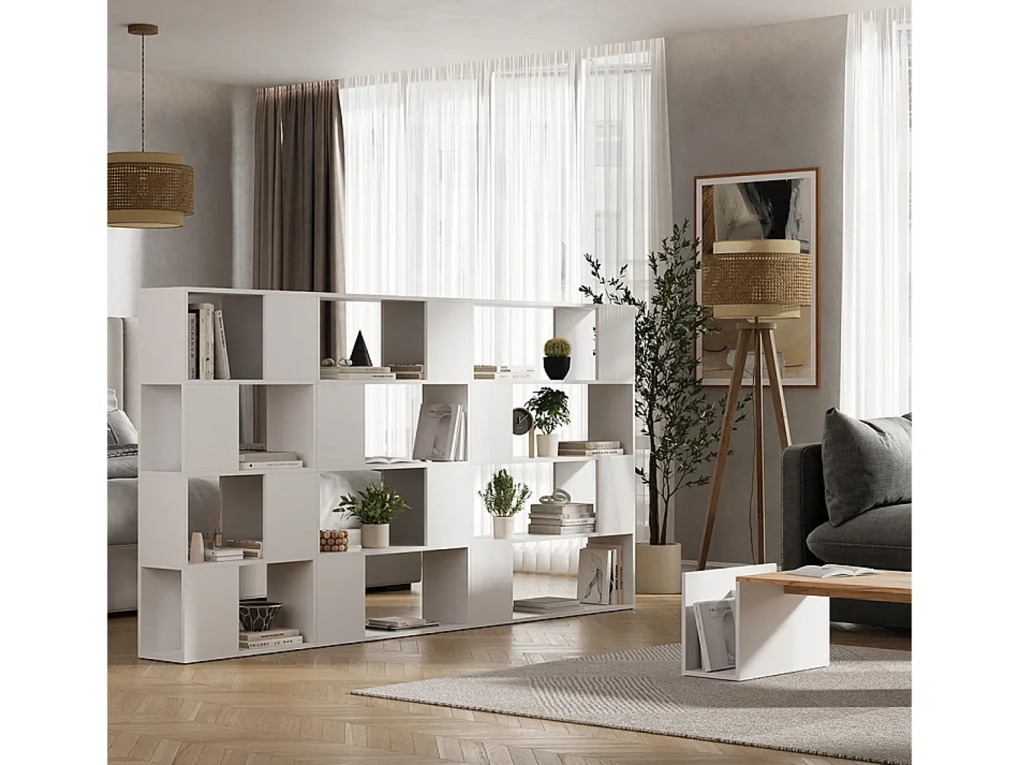 Separador de ambientes blanco 80x24x124.5 eneos