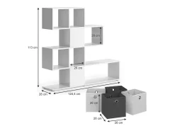 Separador de ambientes blanco 124.4x26x113 hylda