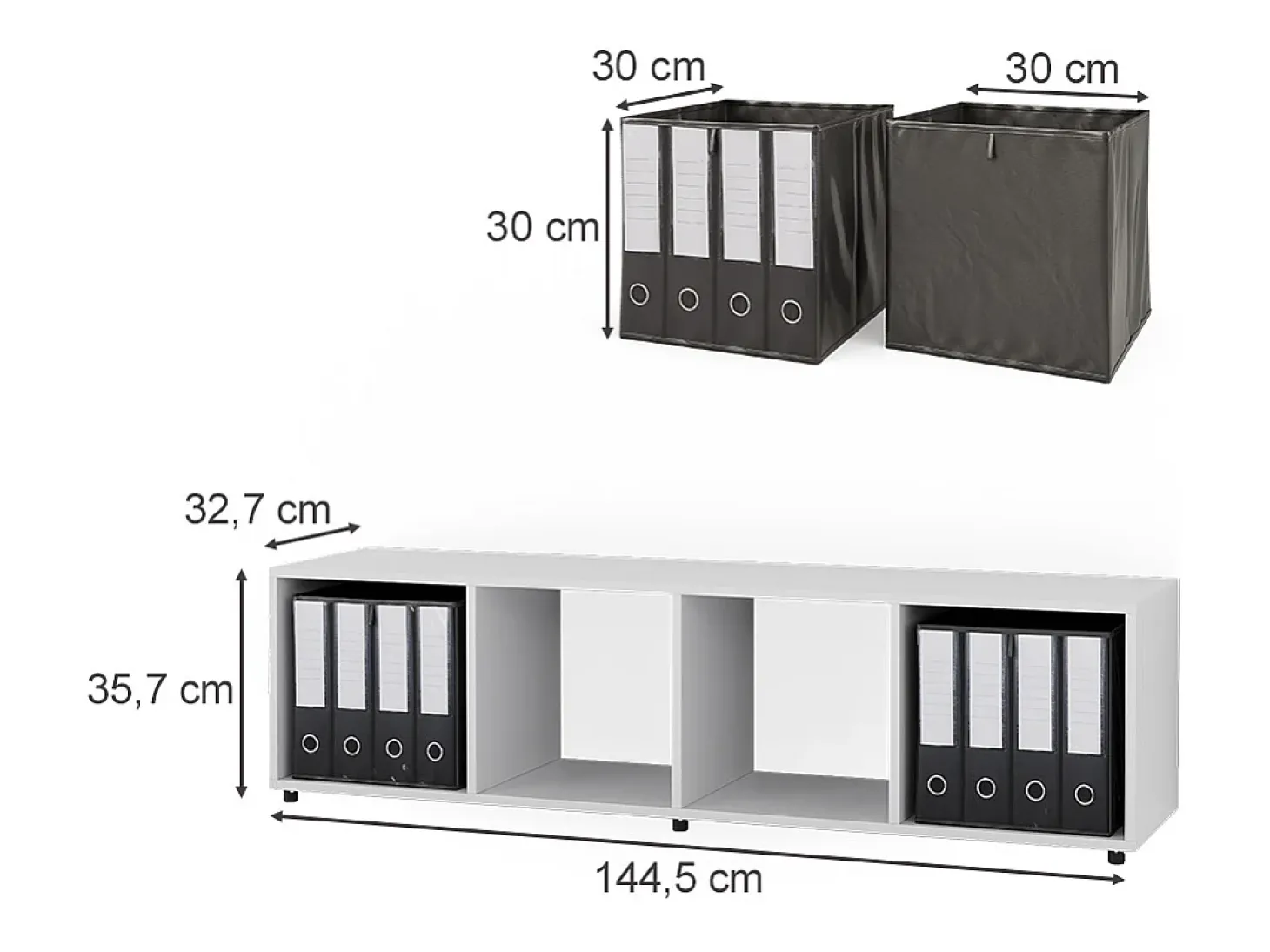 Separador de ambientes blanco 142.5x33x36.2 ludus