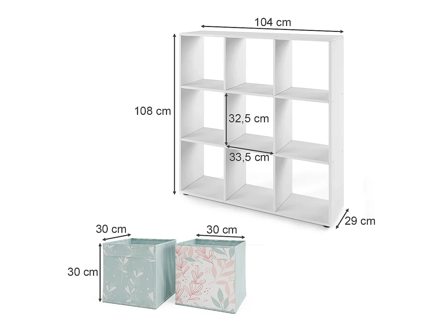 Separador de ambientes blanco 104x29x108 nove