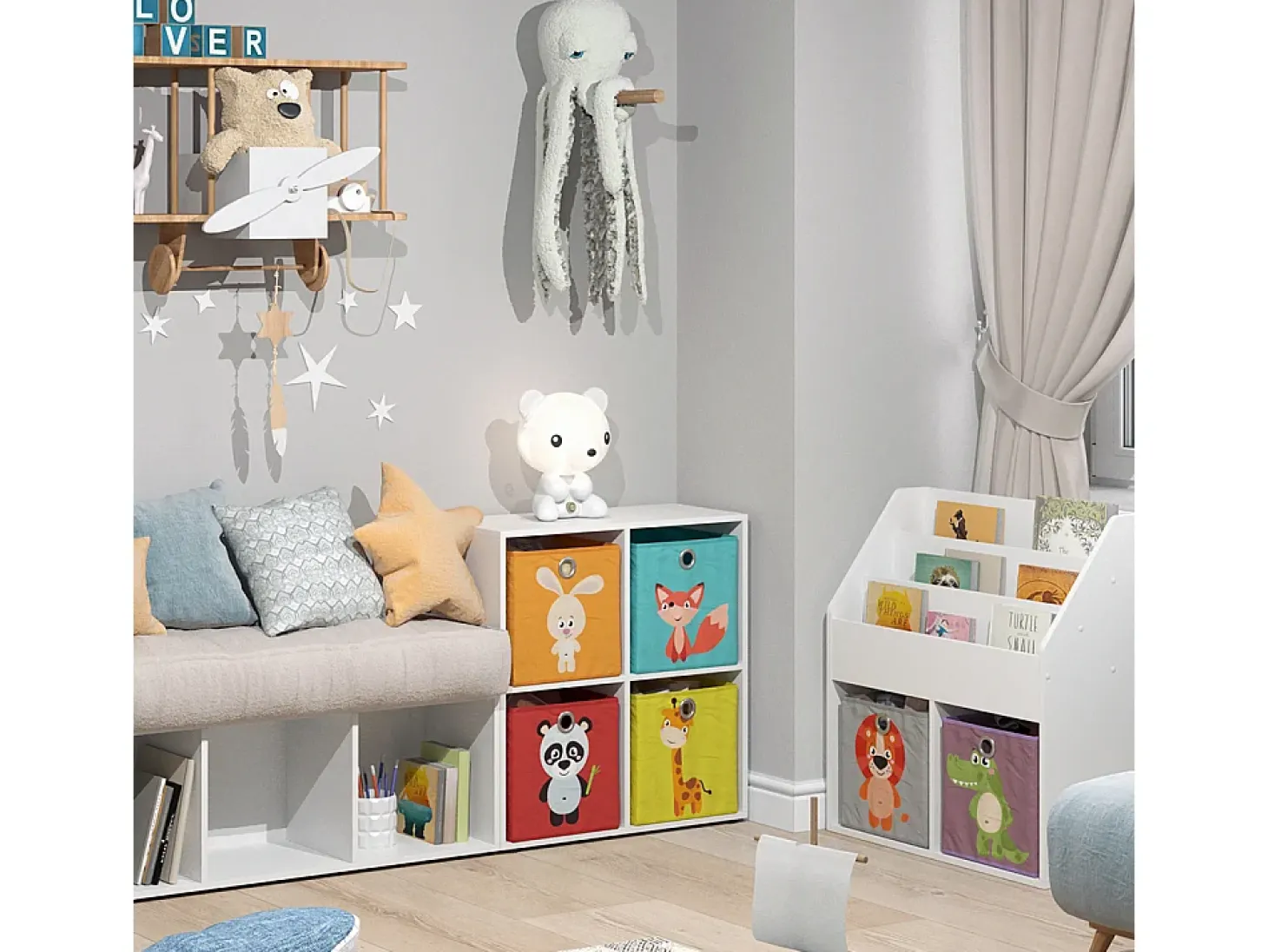 Separador de ambientes blanco 72.6x29x72 tetra