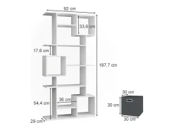 Separador de ambientes blanco 92x29x187.7 cube