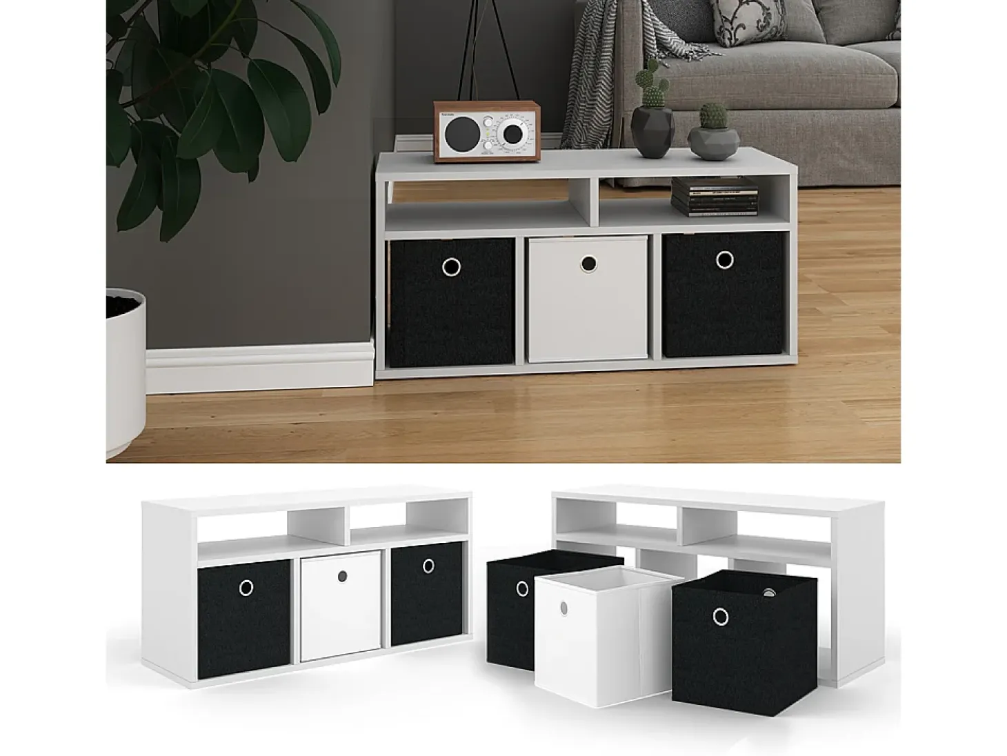 Separador de ambientes blanco 84.4x26x39 hylda
