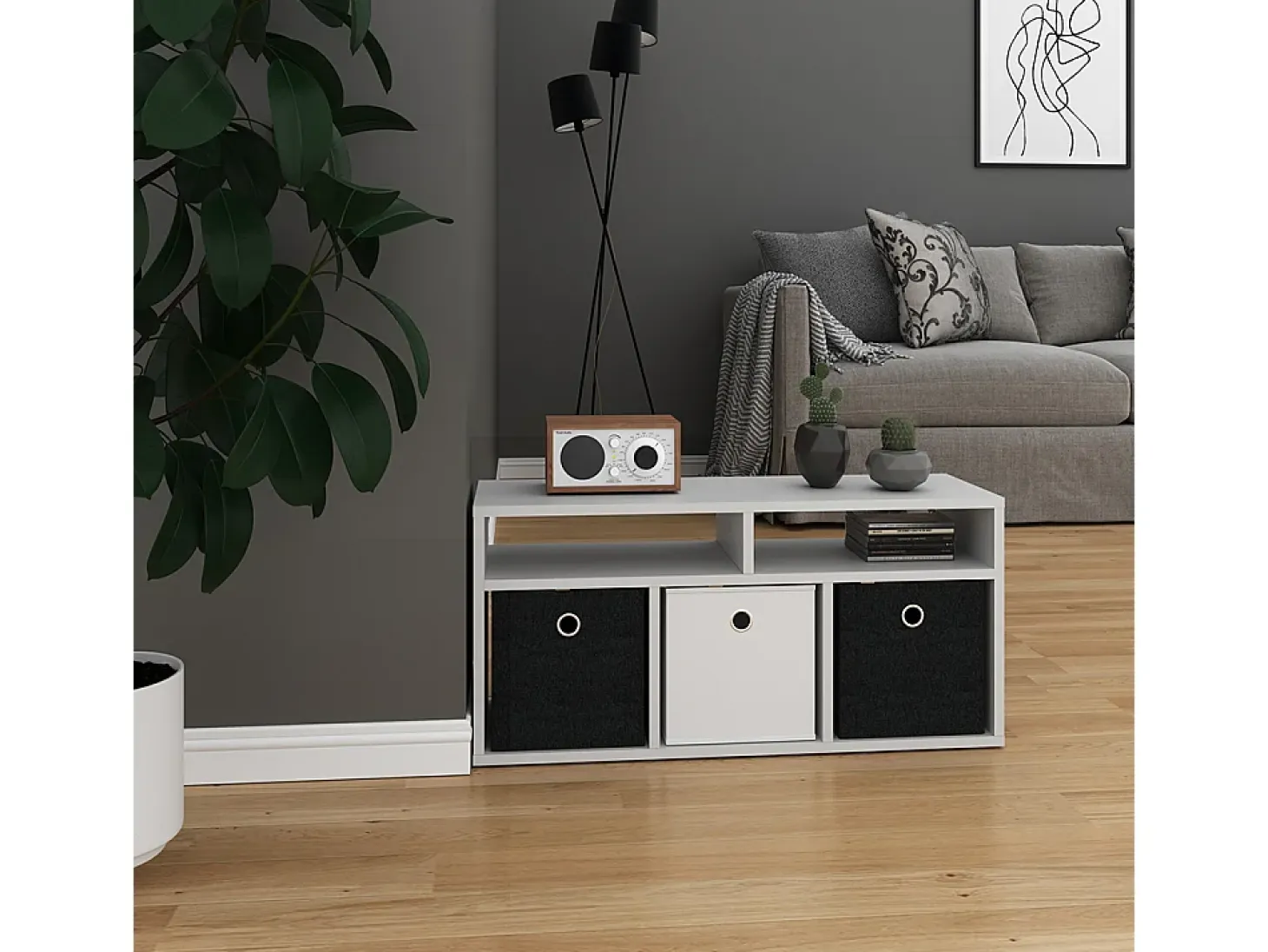 Separador de ambientes blanco 84.4x26x39 hylda