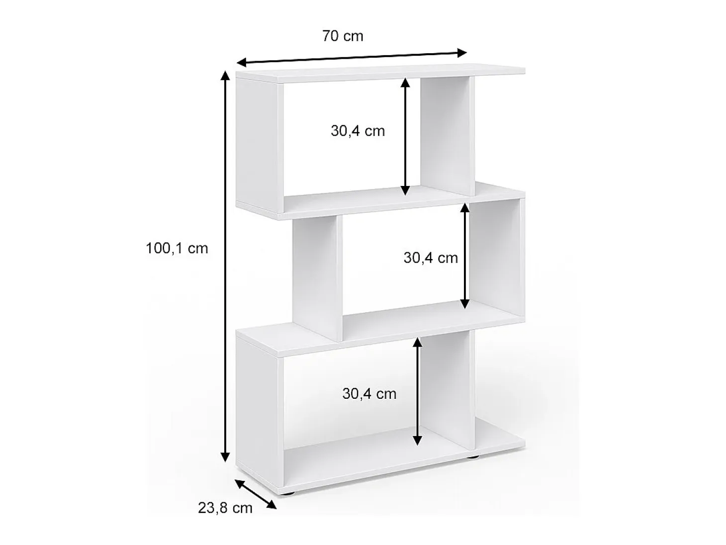 Separador de ambientes blanco 70x23.8x97.4 levio