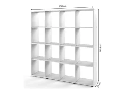 Separador de ambientes blanco 138.5x29x142.5 karree