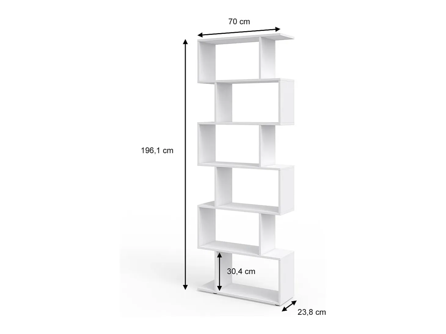 Separador de ambientes blanco 70x23.8x192.2 levio