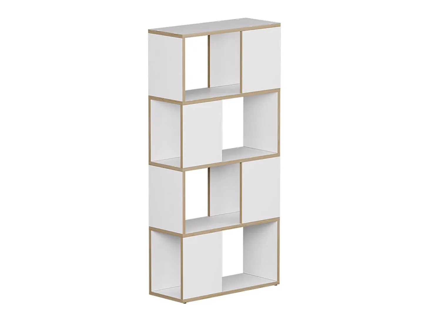 Separador de ambientes blanco/roble 60x24x124.5 eneos