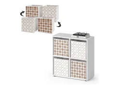 Separador de ambientes blanco 72.6x29x72 tetra