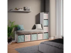 Separador de ambientes blanco 142.5x33x36.2 ludus