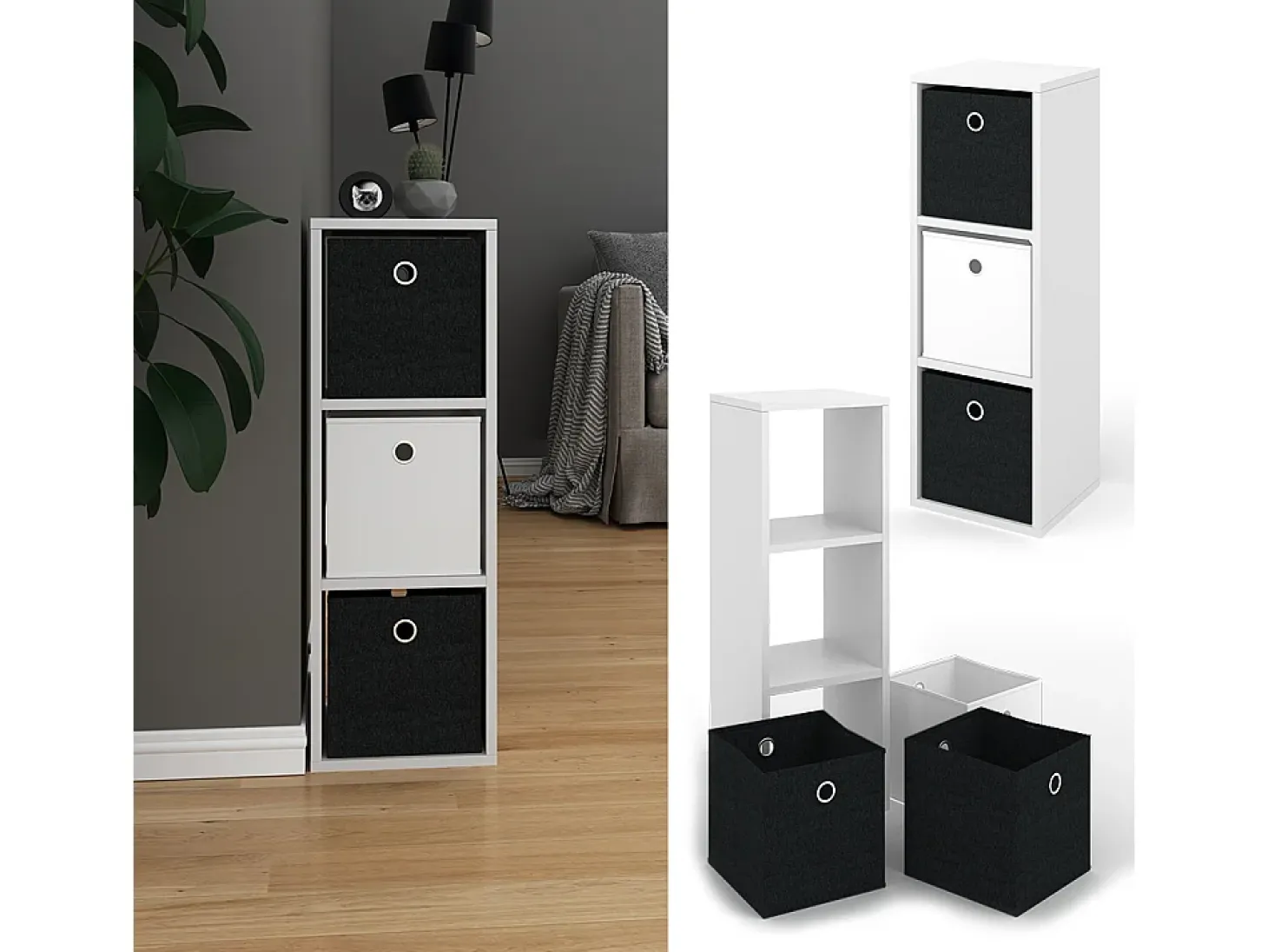 Separador de ambientes blanco 28.4x26x82.8 hylda