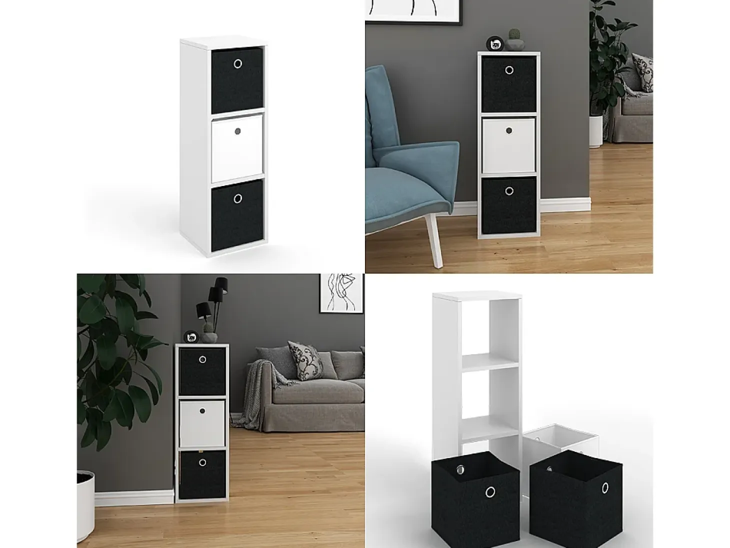 Separador de ambientes blanco 28.4x26x82.8 hylda